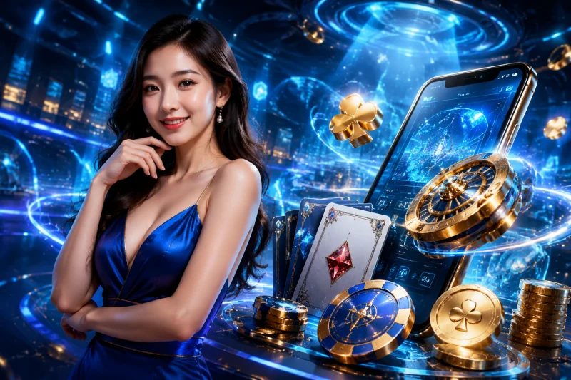 Bàn baccarat cao cấp NEW88 với bố cục chuyên nghiệp và chiếu sáng premium