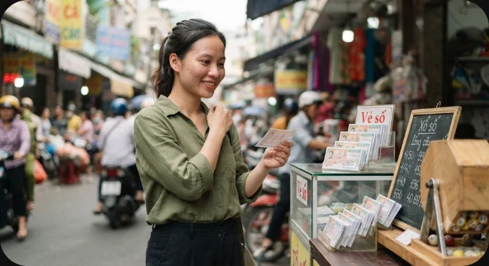 Các loại hình xổ số khác nhau được minh họa bằng biểu tượng kỹ thuật số