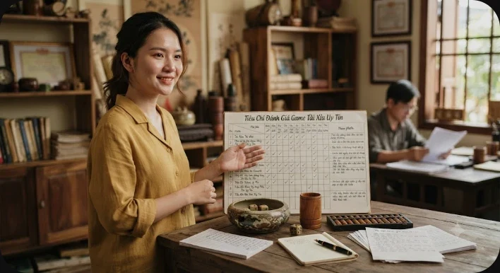 minh-hoa-cac-tieu-chi-danh-gia-game-tai-xiu-uy-tin-voi-giao-dien-kiem-tra-holographic Minh họa các tiêu chí đánh giá game tài xỉu uy tín với giao diện kiểm tra holographic