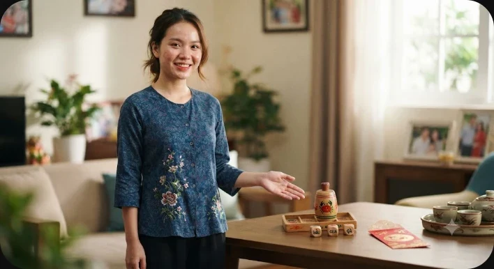 Minh họa quá trình chơi bầu cua online với xúc xắc phát sáng và hiệu ứng ánh sáng năng động.