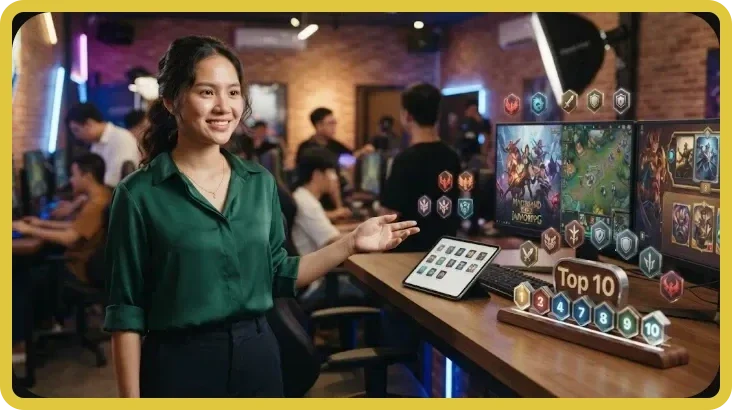 Minh họa sự tương phản giữa cổng game rủi ro và cổng game uy tín với biểu tượng khiên kỹ thuật số